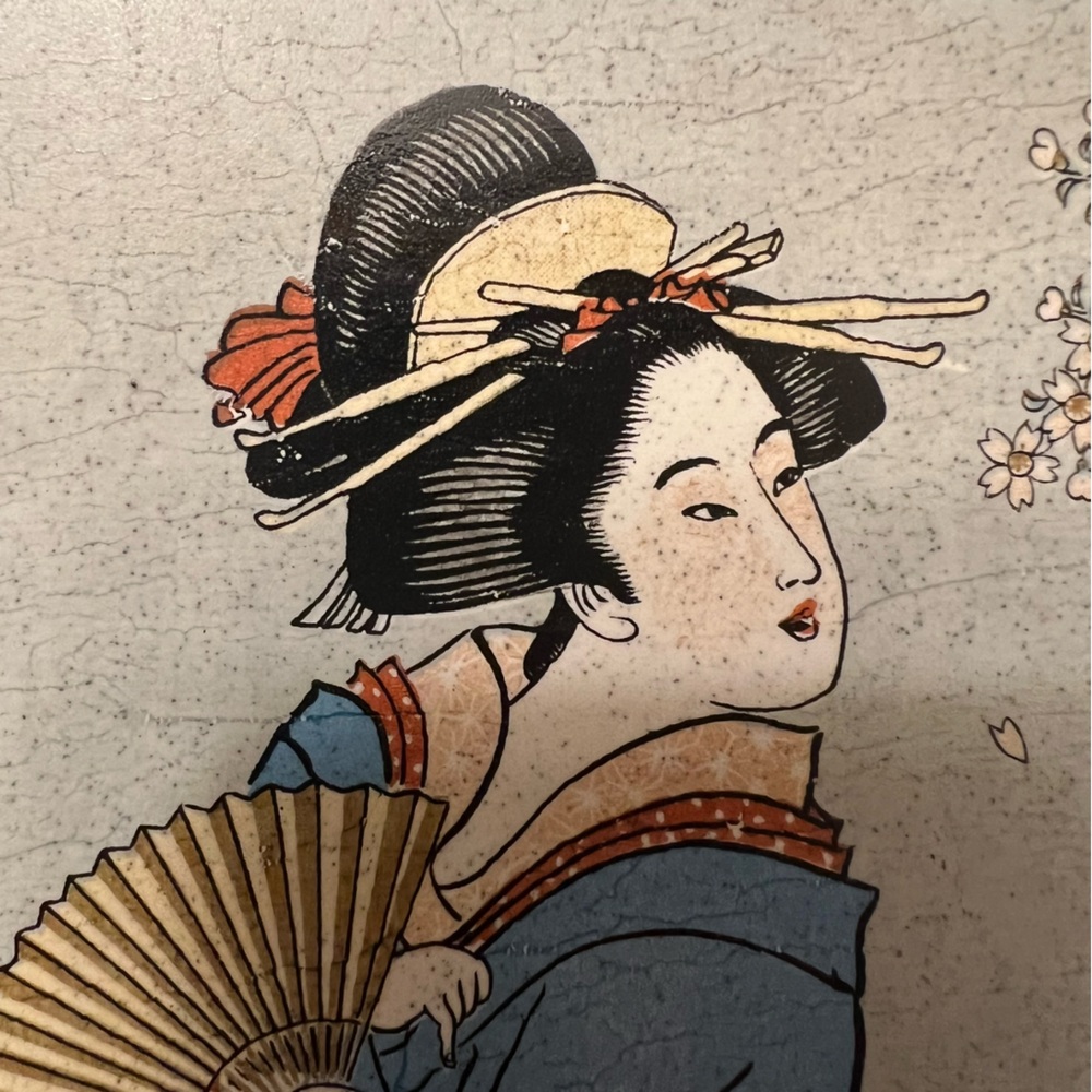 Vintage Japanese Sake Bottle By UTAMARO KITAGAWA - Picture 2 of 11